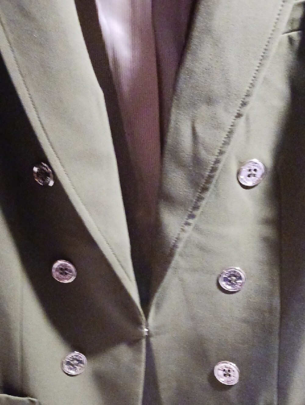 Stunning! Tommy Hilfiger Olive Double Breasted Design Jacket 12 *New* - Picture 3 of 9